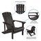 Flash Furniture SLT Gray Adirondack Chairs with Cream Cushions, 2PK 2-JJ-C14501-CSNCR-SLT-GG - alternate 4